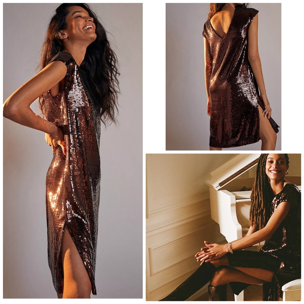 ✨ Anthropologie Maeve Sequin Dress – XS